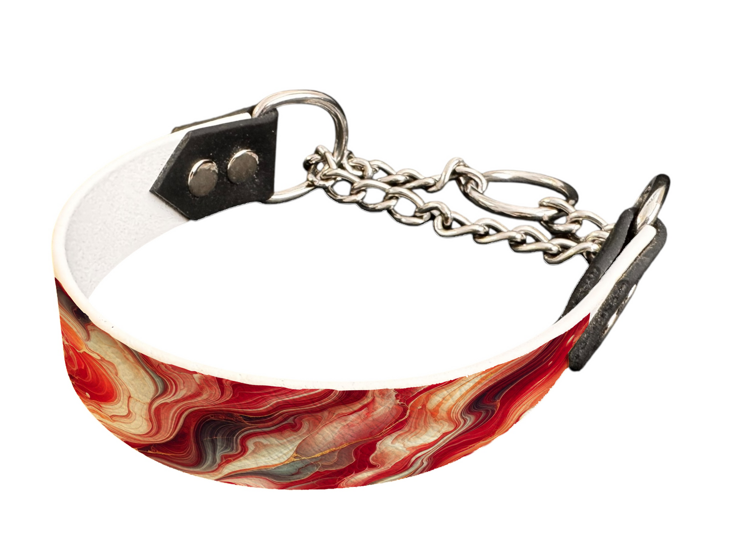 Martingale pour chien en BioThane® imprimé – Collection abstrait – 25mm