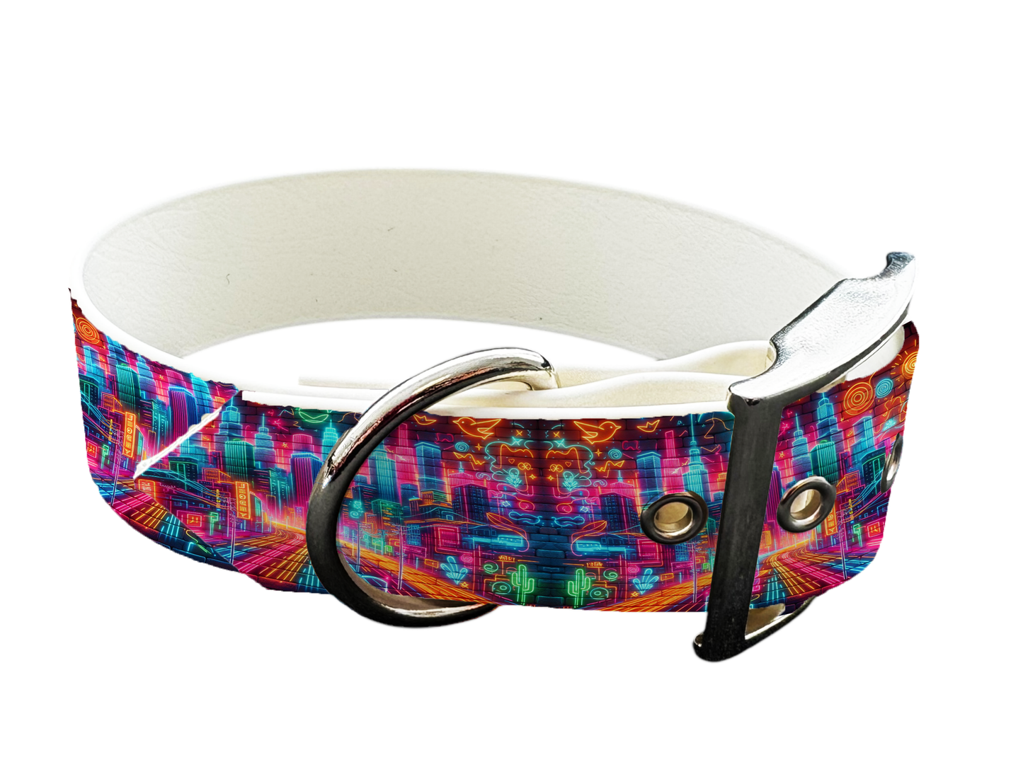 Collier large pour chien en BioThane® imprimé – Collection pop art– 19mm