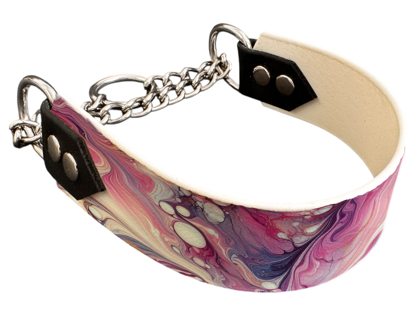 Martingale pour chien en BioThane® imprimé – Collection abstrait – 38mm