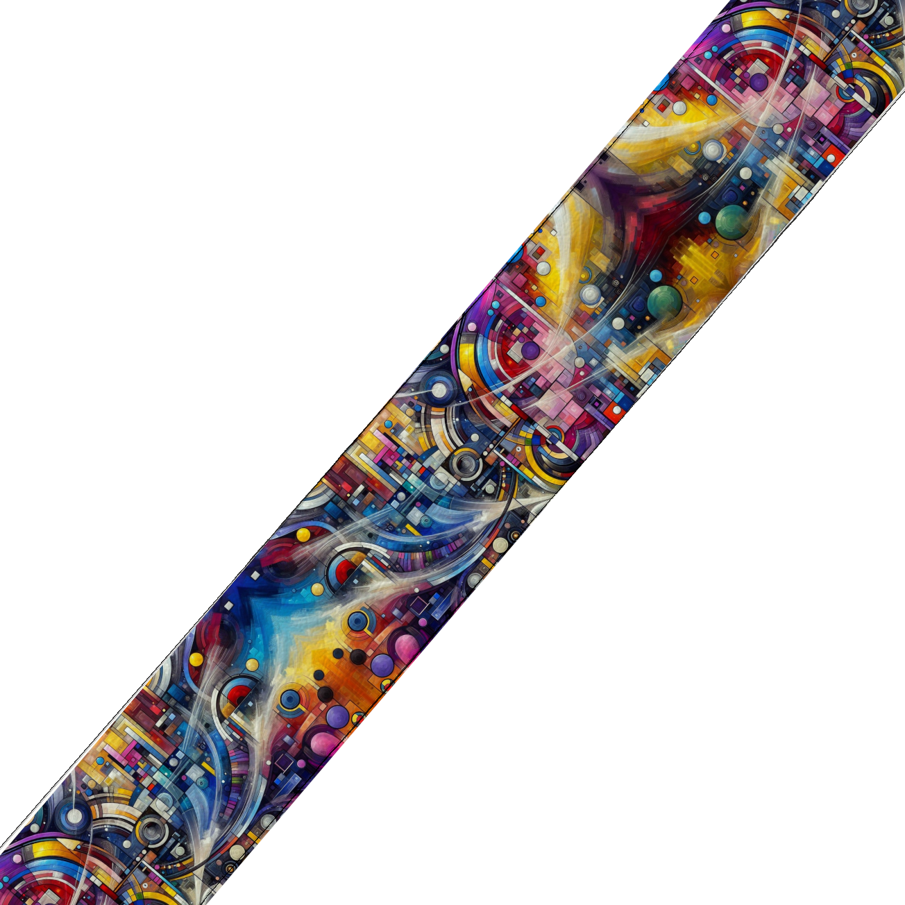 Collier large pour chien en BioThane® imprimé – Collection abstrait – 38mm