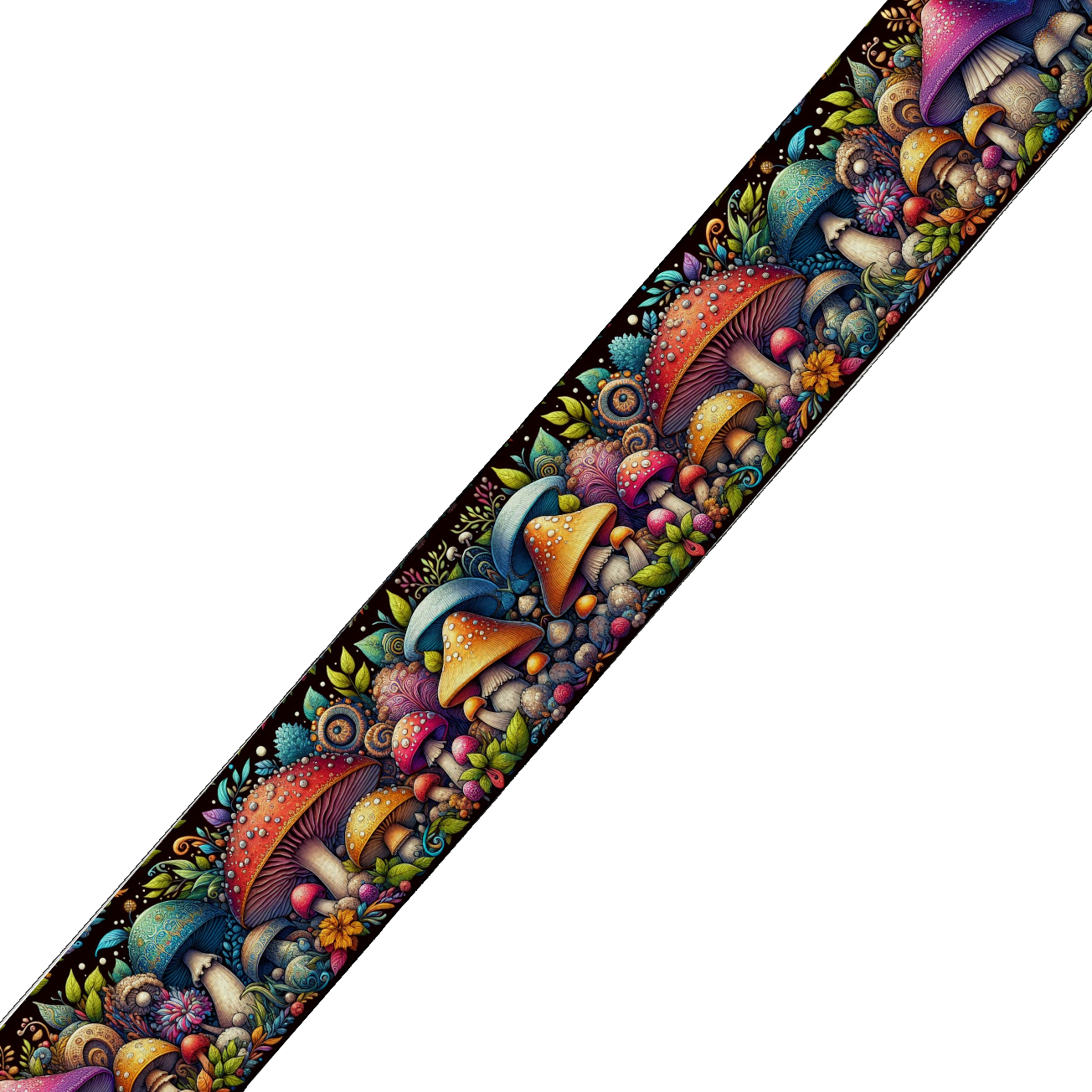 Martingale pour chien en BioThane® imprimé – Collection forêt enchantée – 25mm