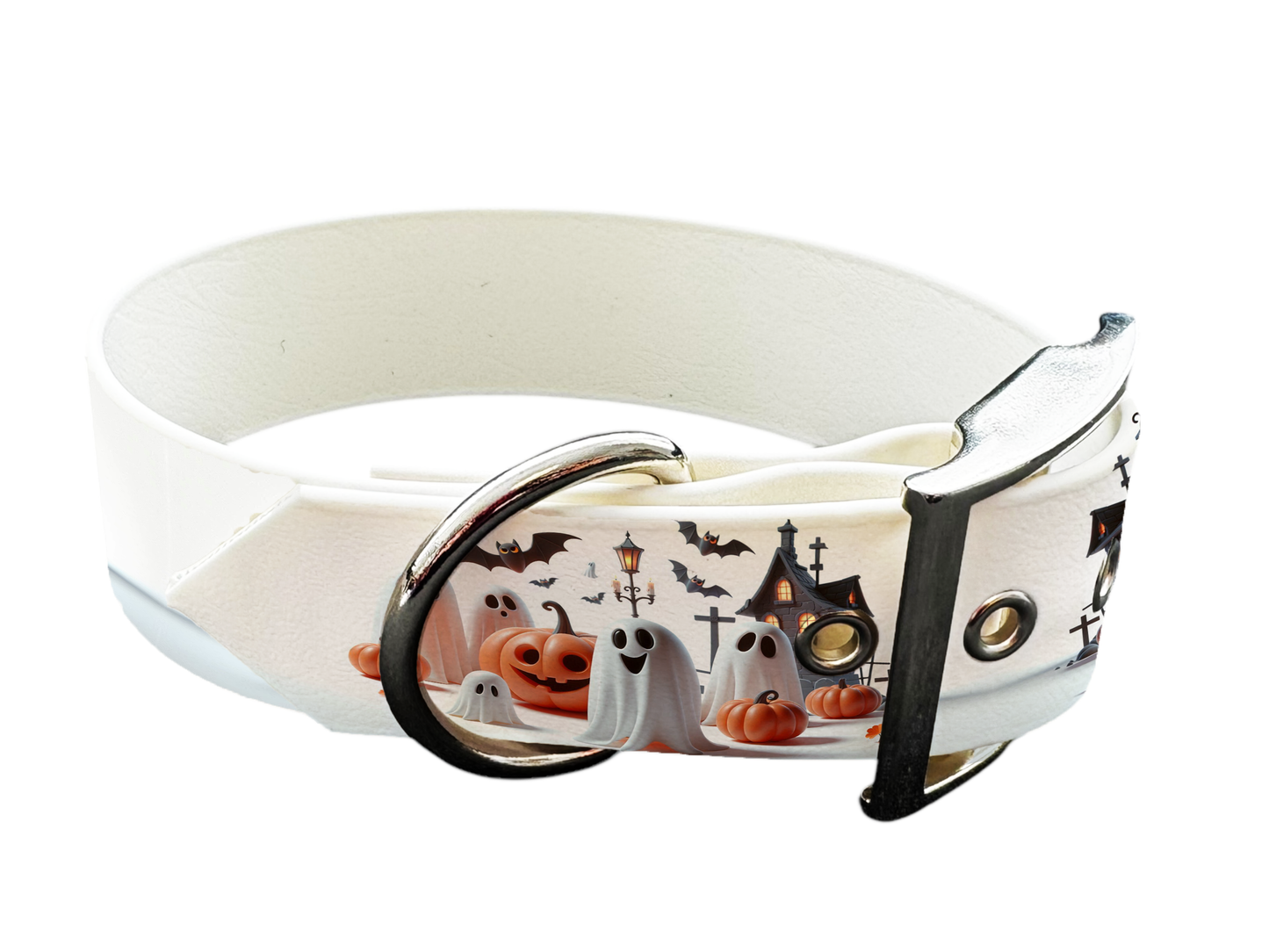 Collier large pour chien en BioThane® imprimé – Collection Halloween– 25mm