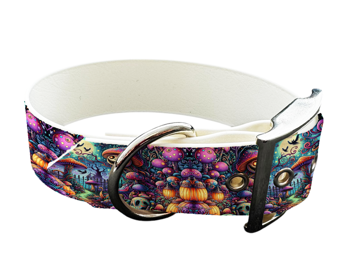 Collier large pour chien en BioThane® imprimé – Collection Halloween– 25mm