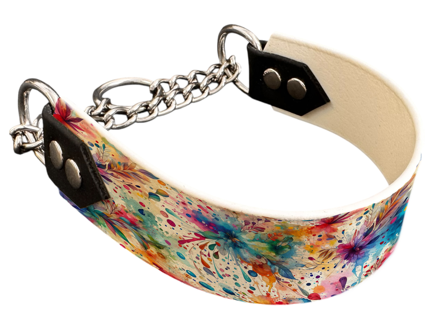 Martingale pour chien en BioThane® imprimé – Collection abstrait – 38mm