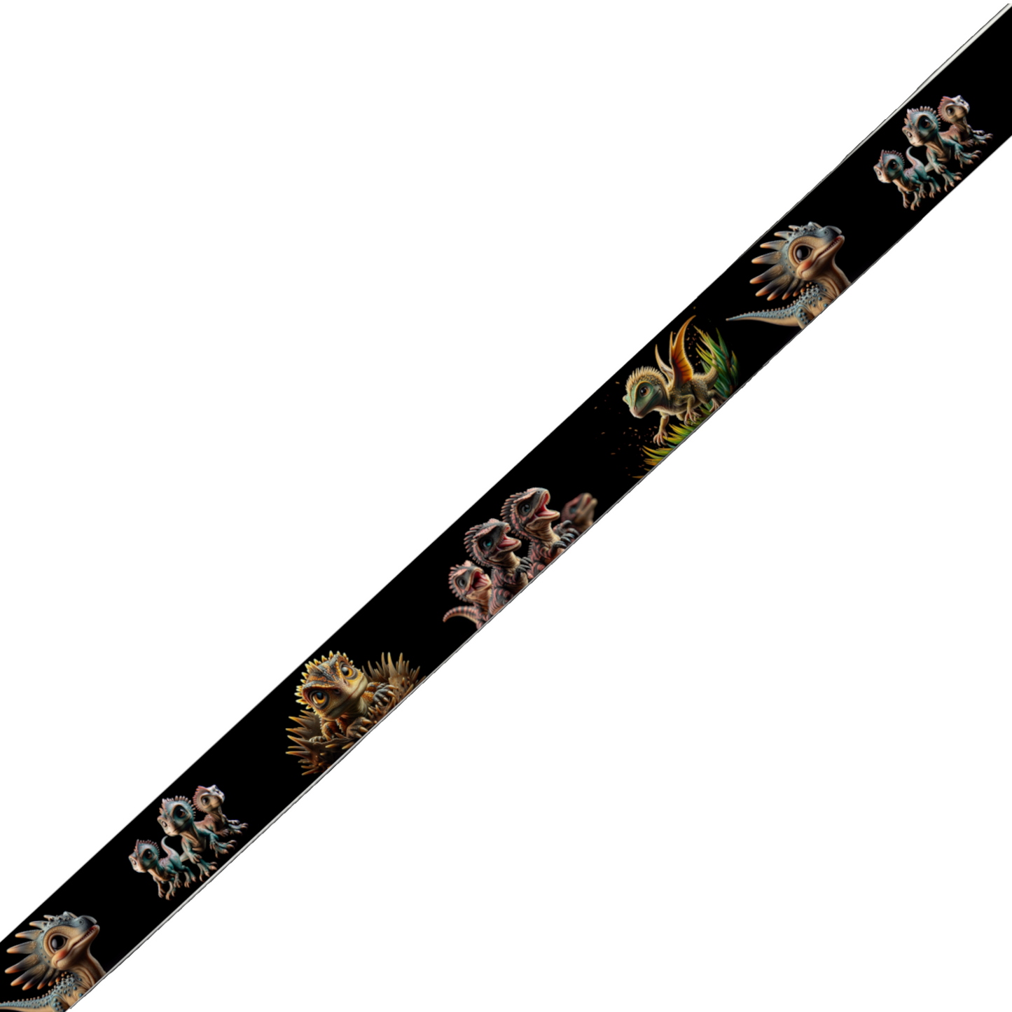 Collier large pour chien en BioThane® imprimé – Collection monstres et créatures imaginaires– 25mm