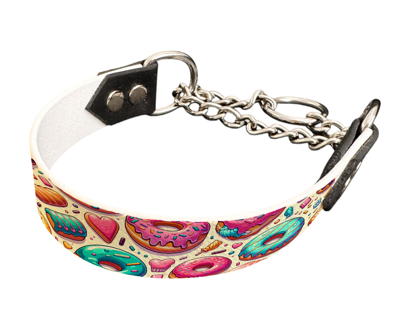 Martingale pour chien en BioThane® imprimé – Collection gourmandise – 25mm