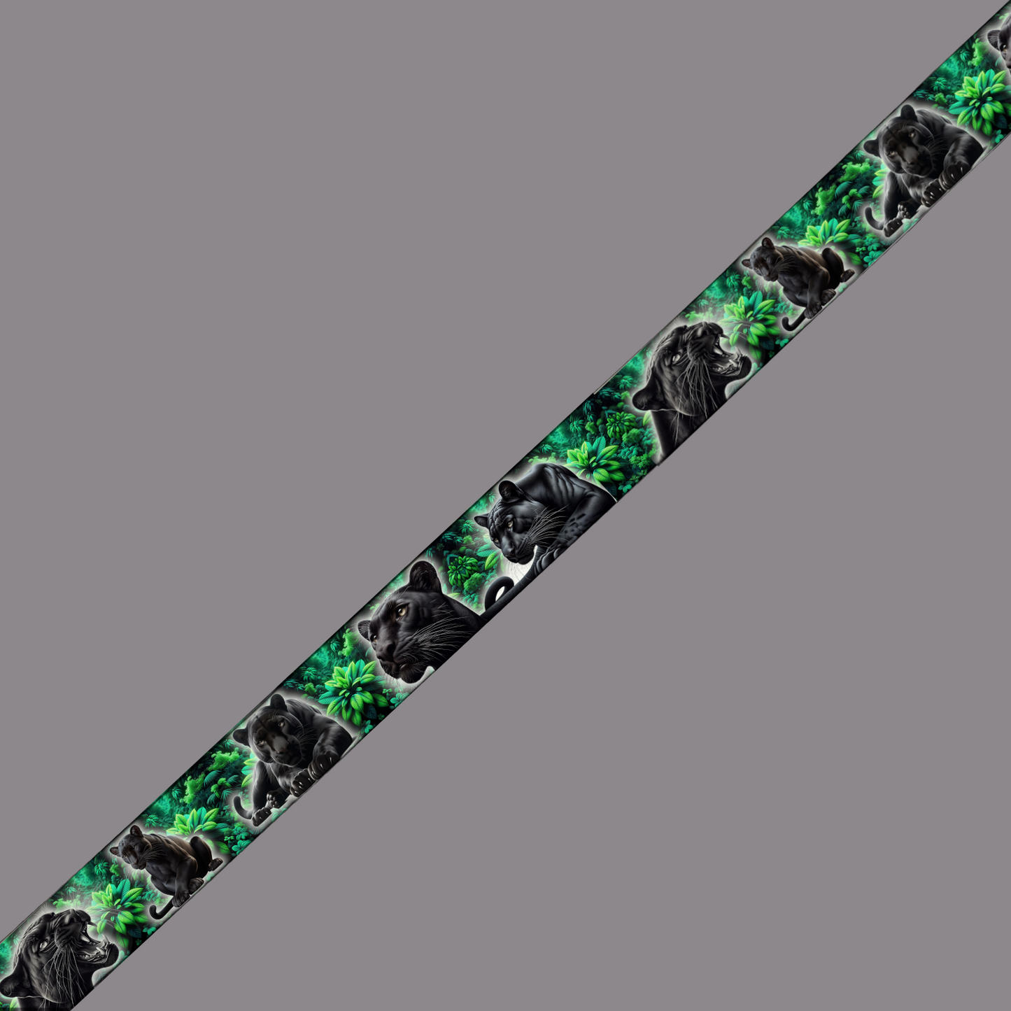 BioThane imprimé – Panthères noires dans la jungle