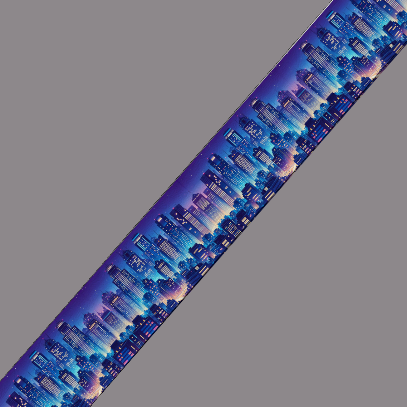BioThane® imprimé – Skyline Nocturne