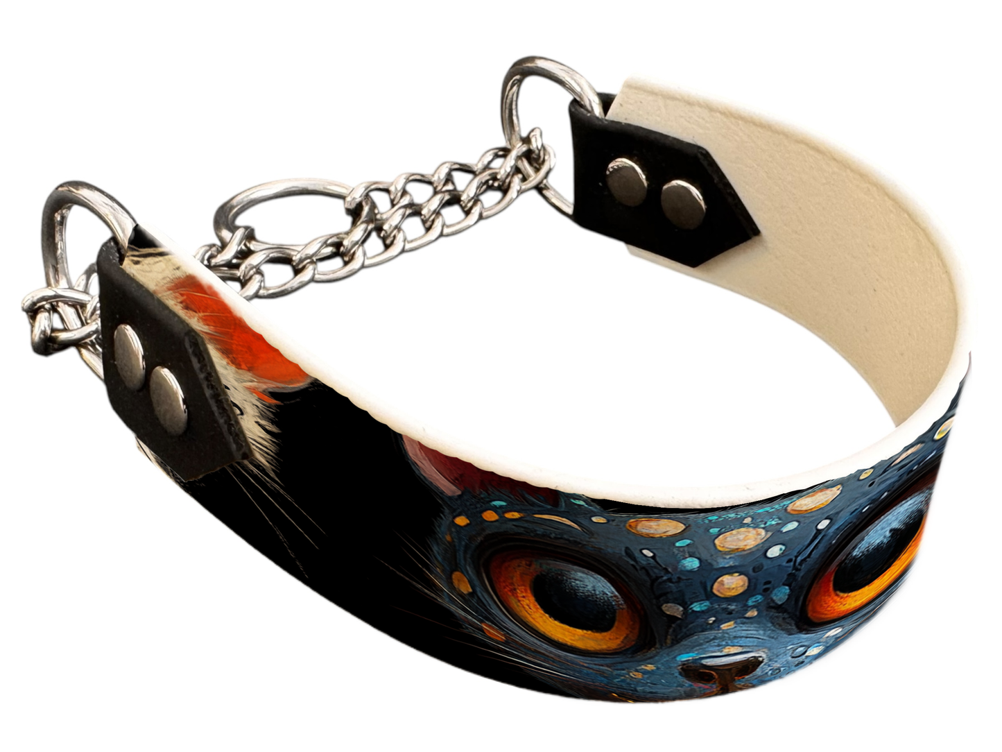martingale pour chien en BioThane® imprimé – Collection monstres et créatures imaginaires– 38mm