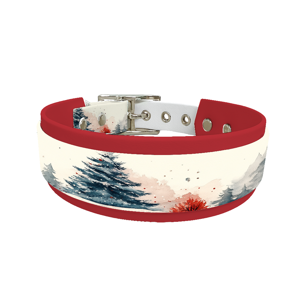 Collier double large pour chien en BioThane® imprimé – Collection paysage– 38/25 mm