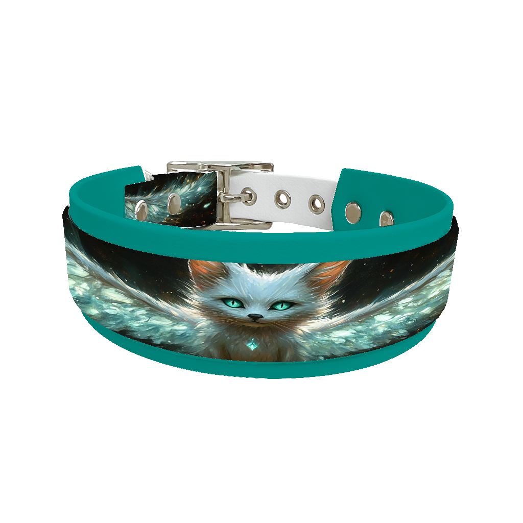 Collier double large pour chien en BioThane® imprimé – Collection monstres et créatures imaginaires– 38/25 mm