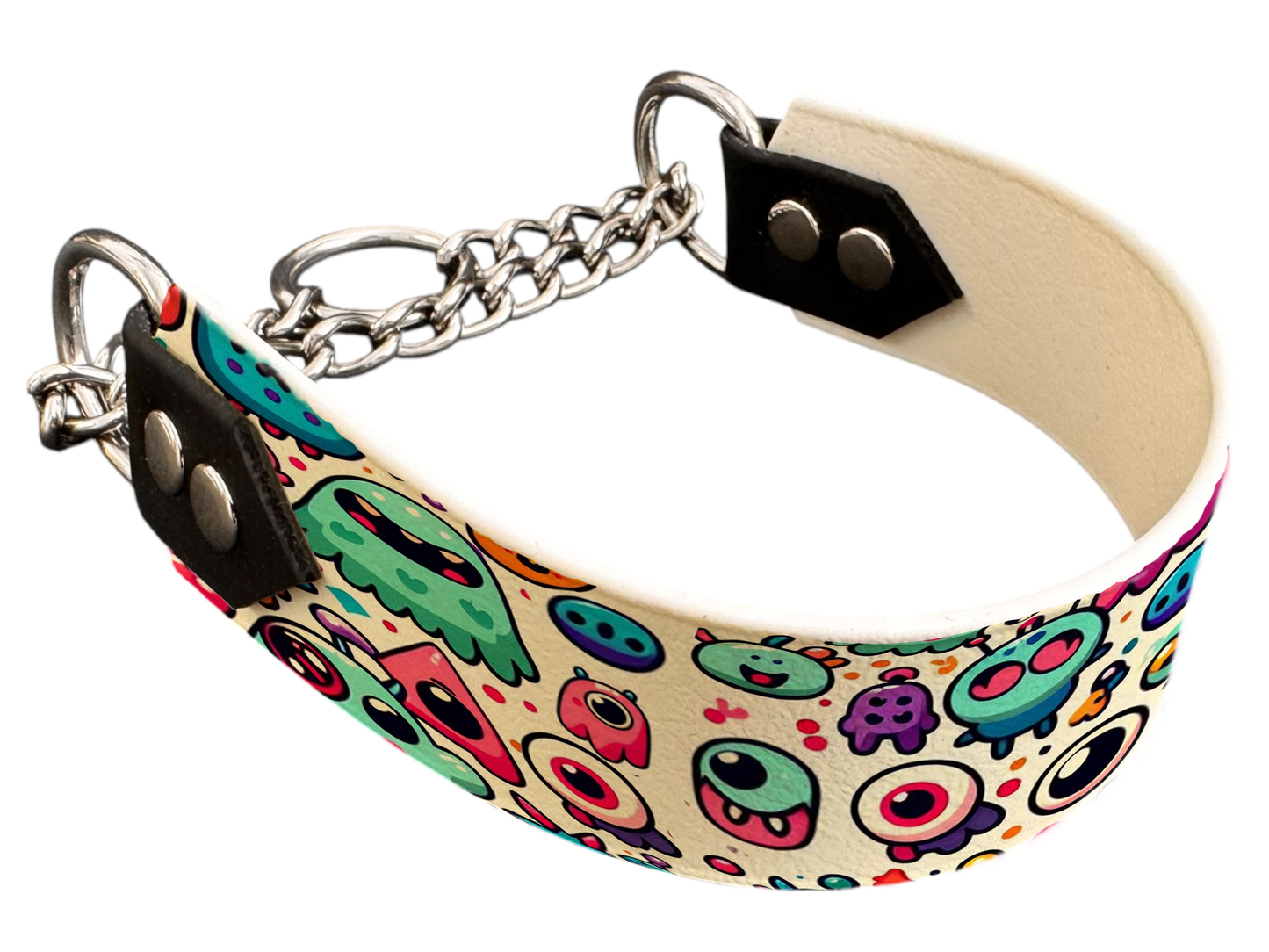 martingale pour chien en BioThane® imprimé – Collection monstres et créatures imaginaires– 38mm