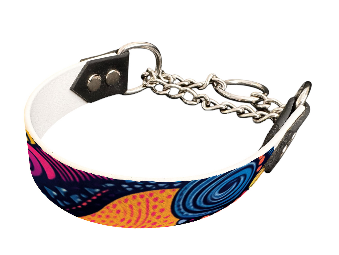 Martingale pour chien en BioThane® imprimé – Collection abstrait – 25mm