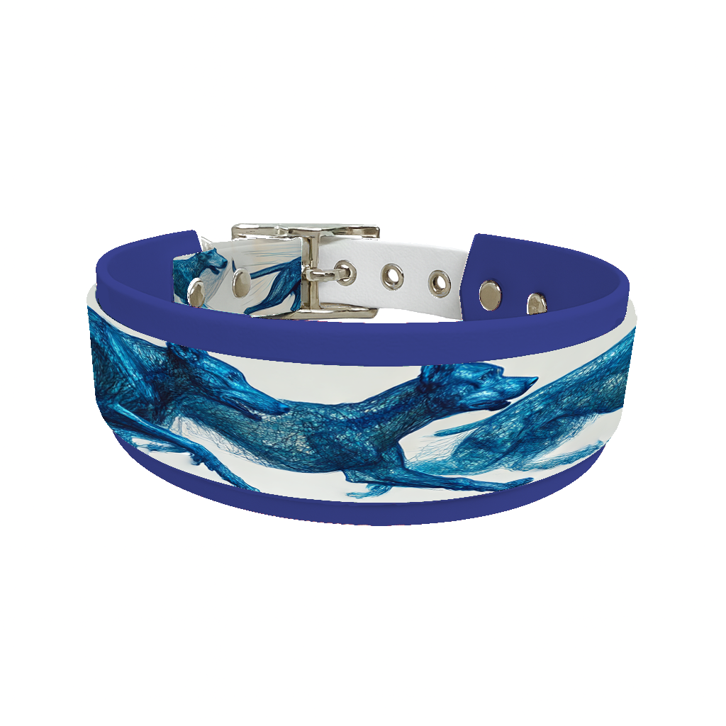 Collier double large pour chien en BioThane® imprimé – Collection chiens– 38/25 mm