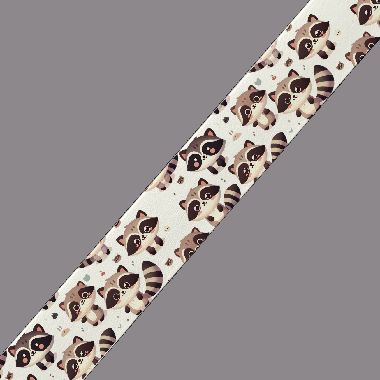 BioThane® imprimé – Motif Ratons Laveurs Mignons