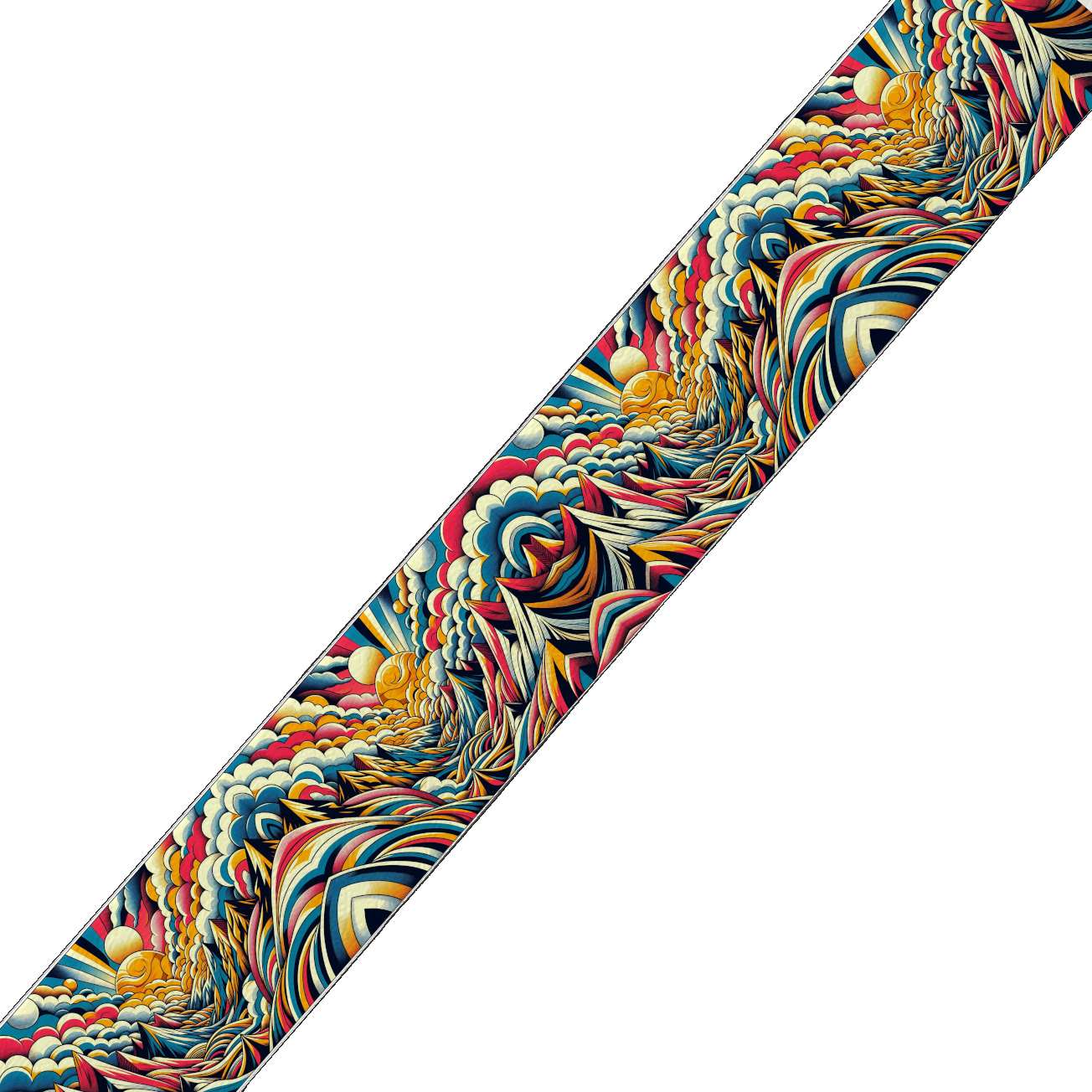 Collier large pour chien en BioThane® imprimé – Collection abstrait – 38mm