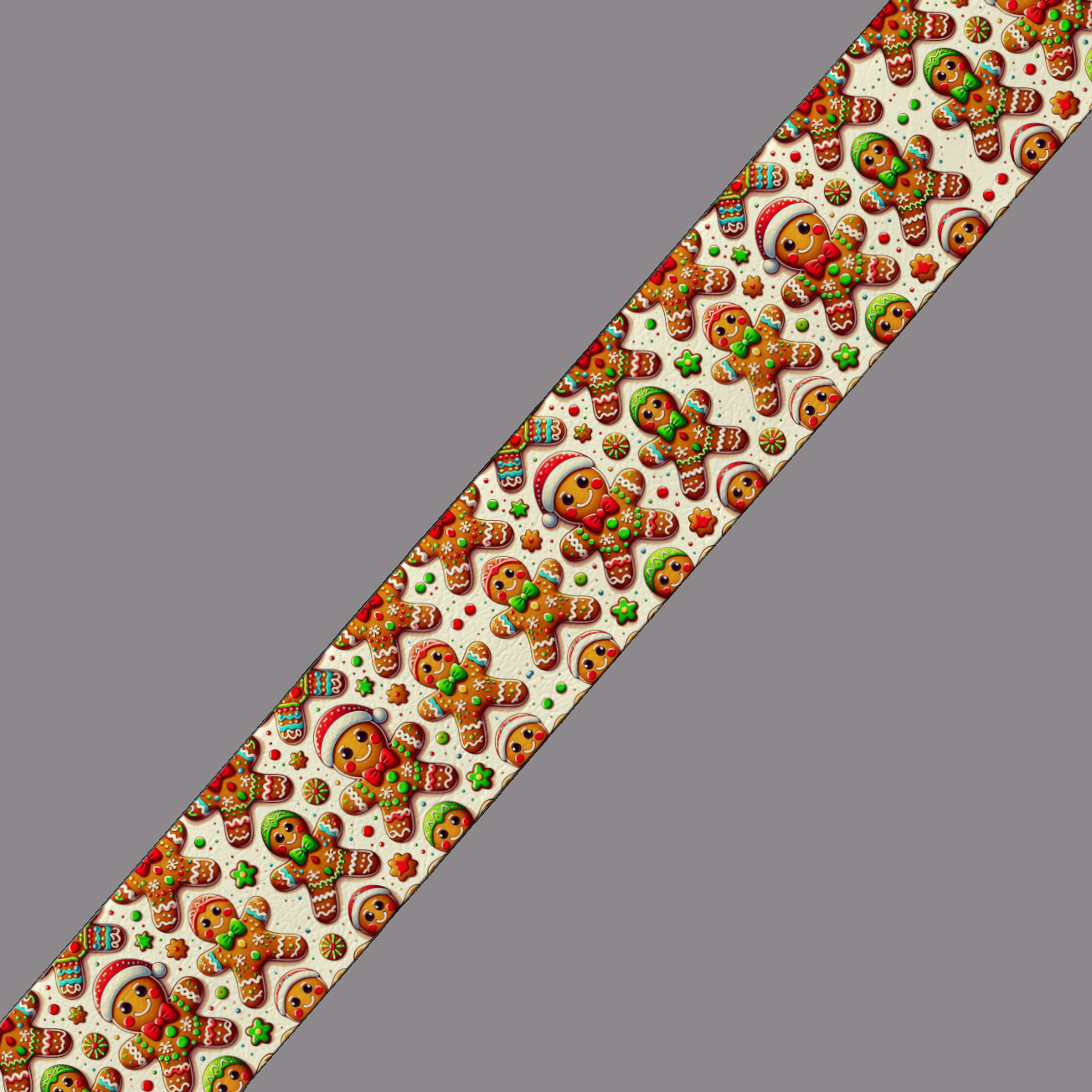 BioThane imprimé – Motif Pain d’Épices Festif