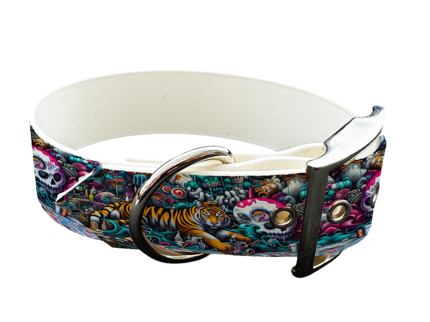 Collier large pour chien en BioThane® imprimé – Collection pop art– 19mm