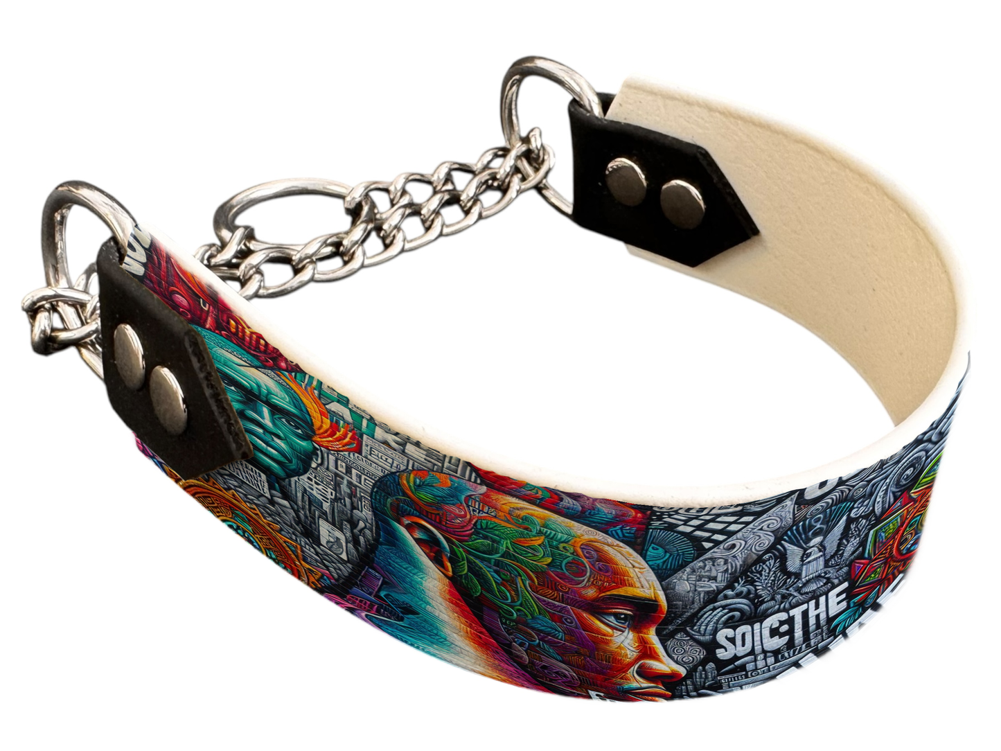 Martingale pour chien en BioThane® imprimé – Collection pop art– 38mm