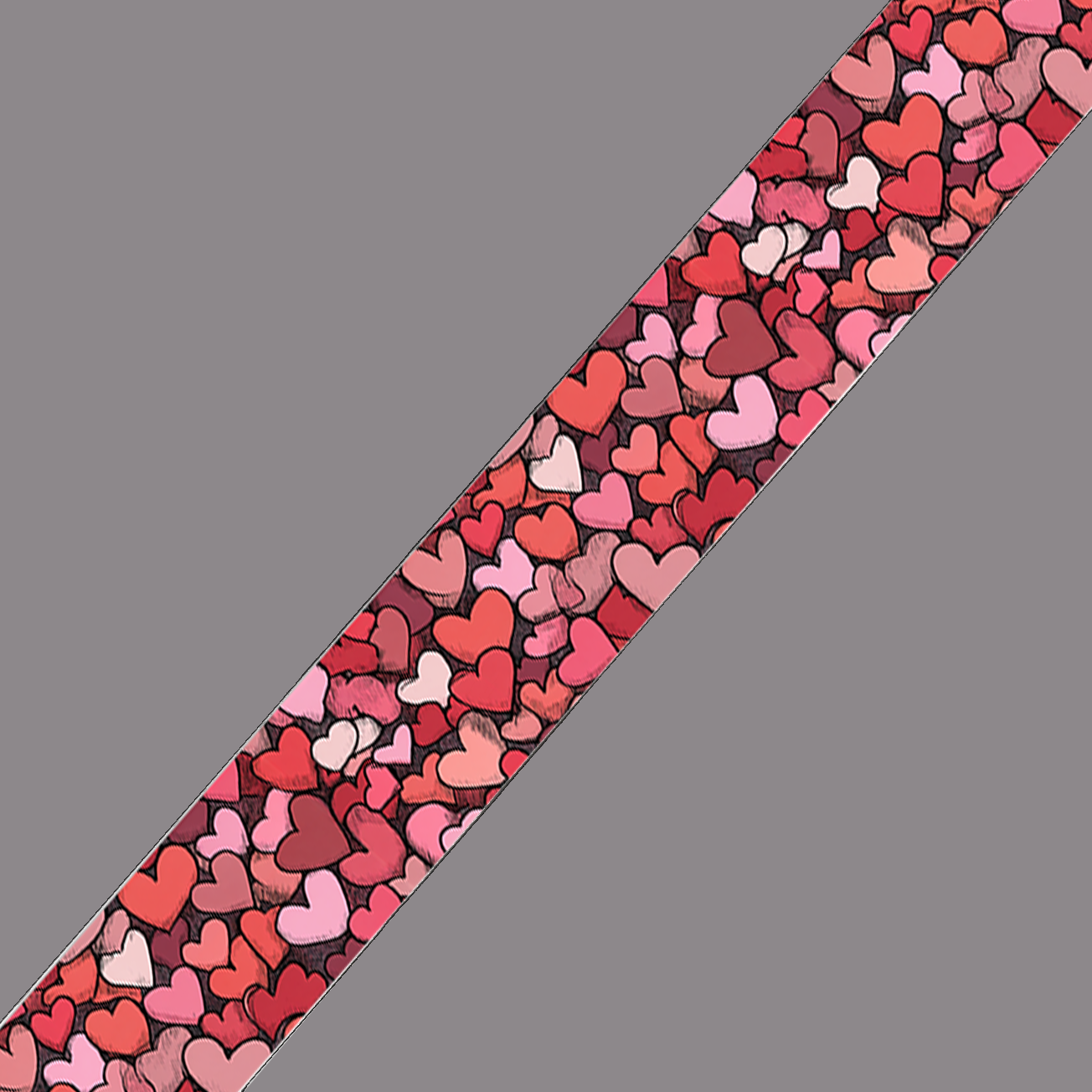 BioThane imprimé – Pluie de cœurs