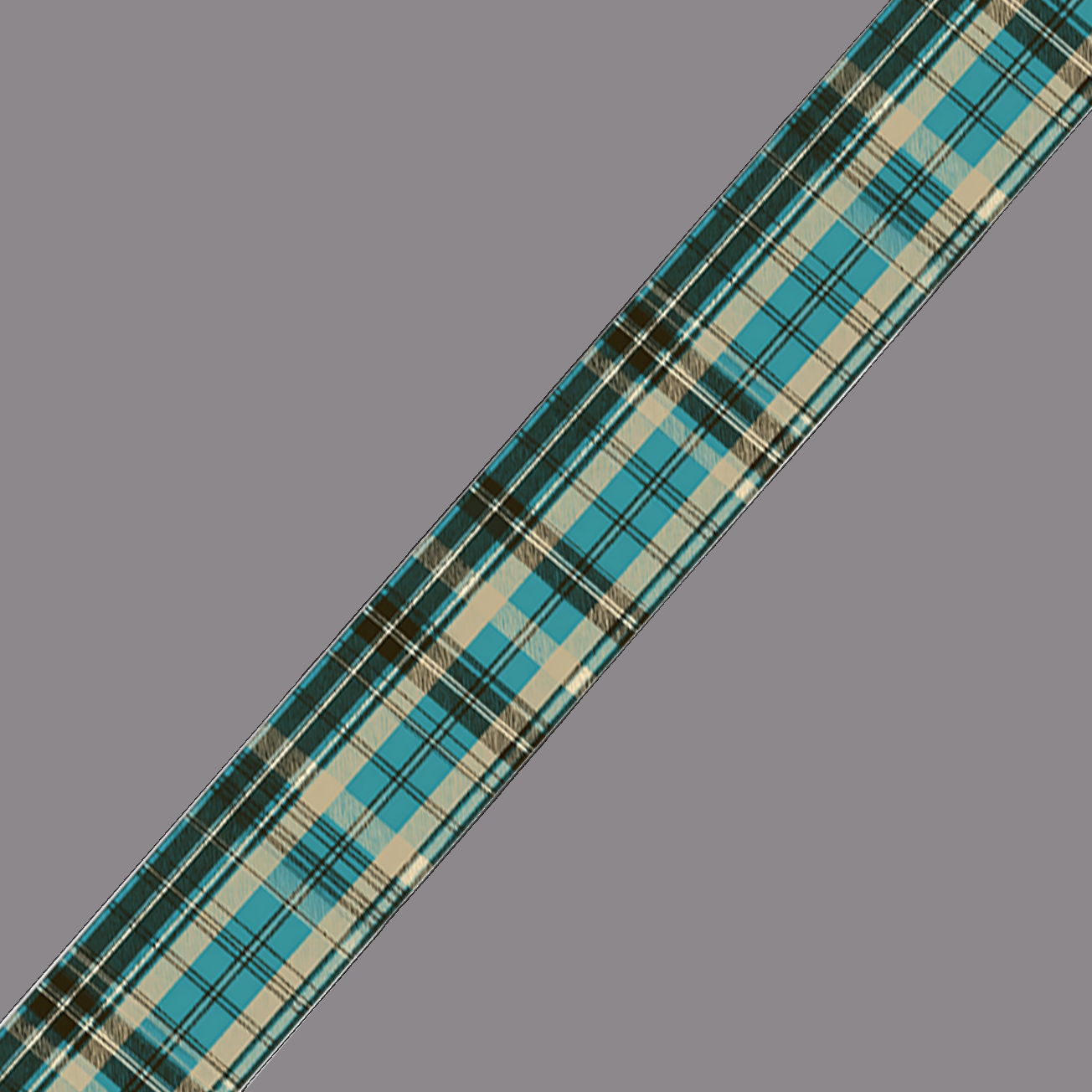 BioThane imprimé Tartan bleu canard & beige