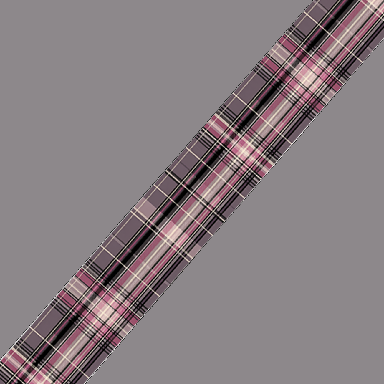 BioThane imprimé Tartan rose poudré & gris