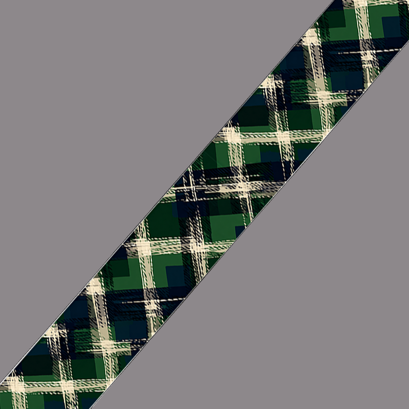 BioThane imprimé Tartan vert & bleu marine
