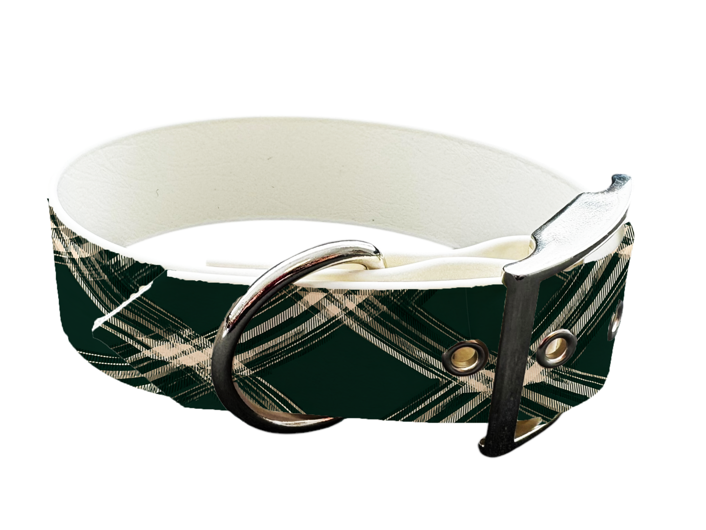 Collier large pour chien en BioThane® imprimé – Collection tartan – 25mm