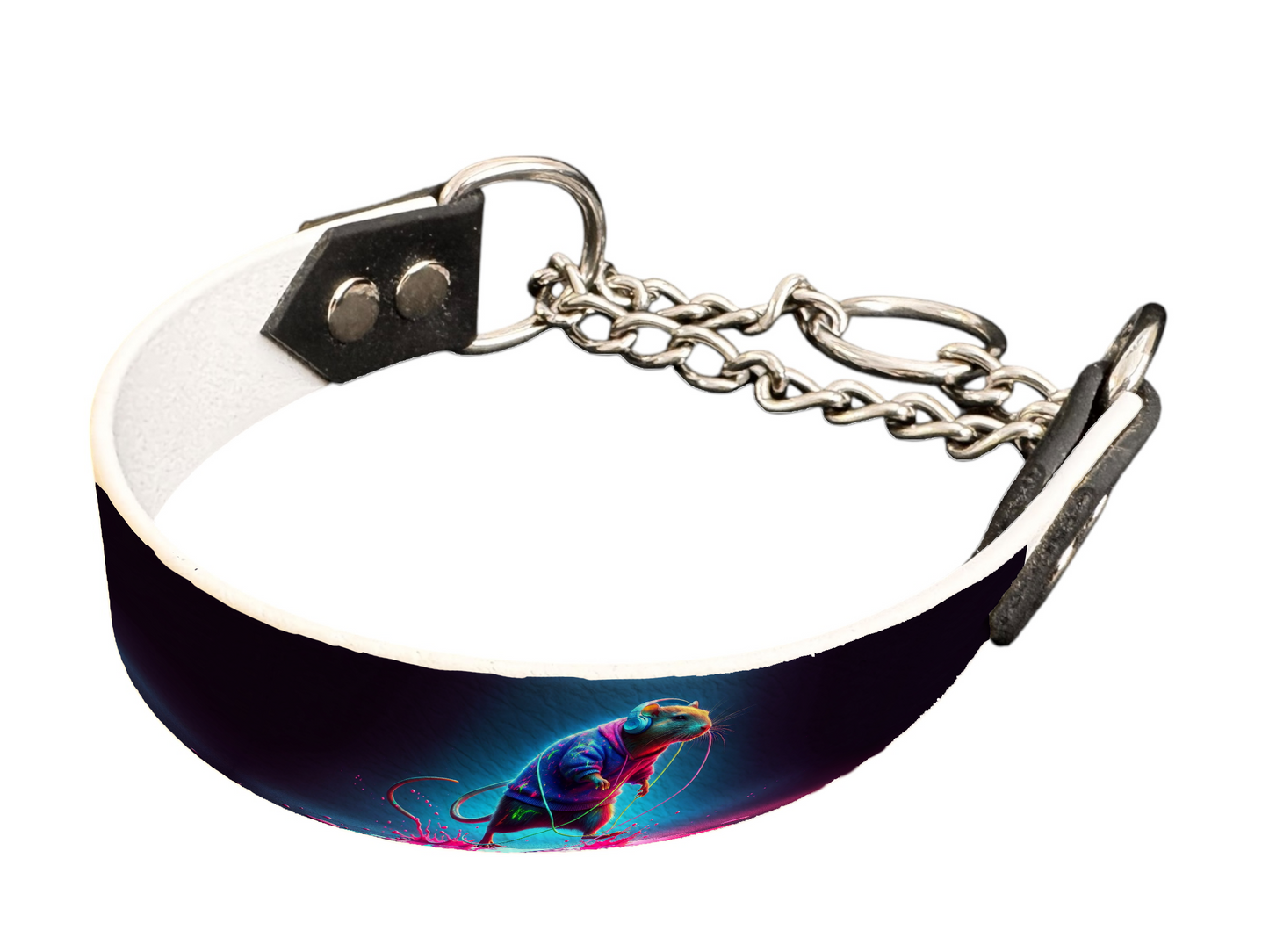 Martingale pour chien en BioThane® imprimé – Collection animaux pop/kawaii – 25mm