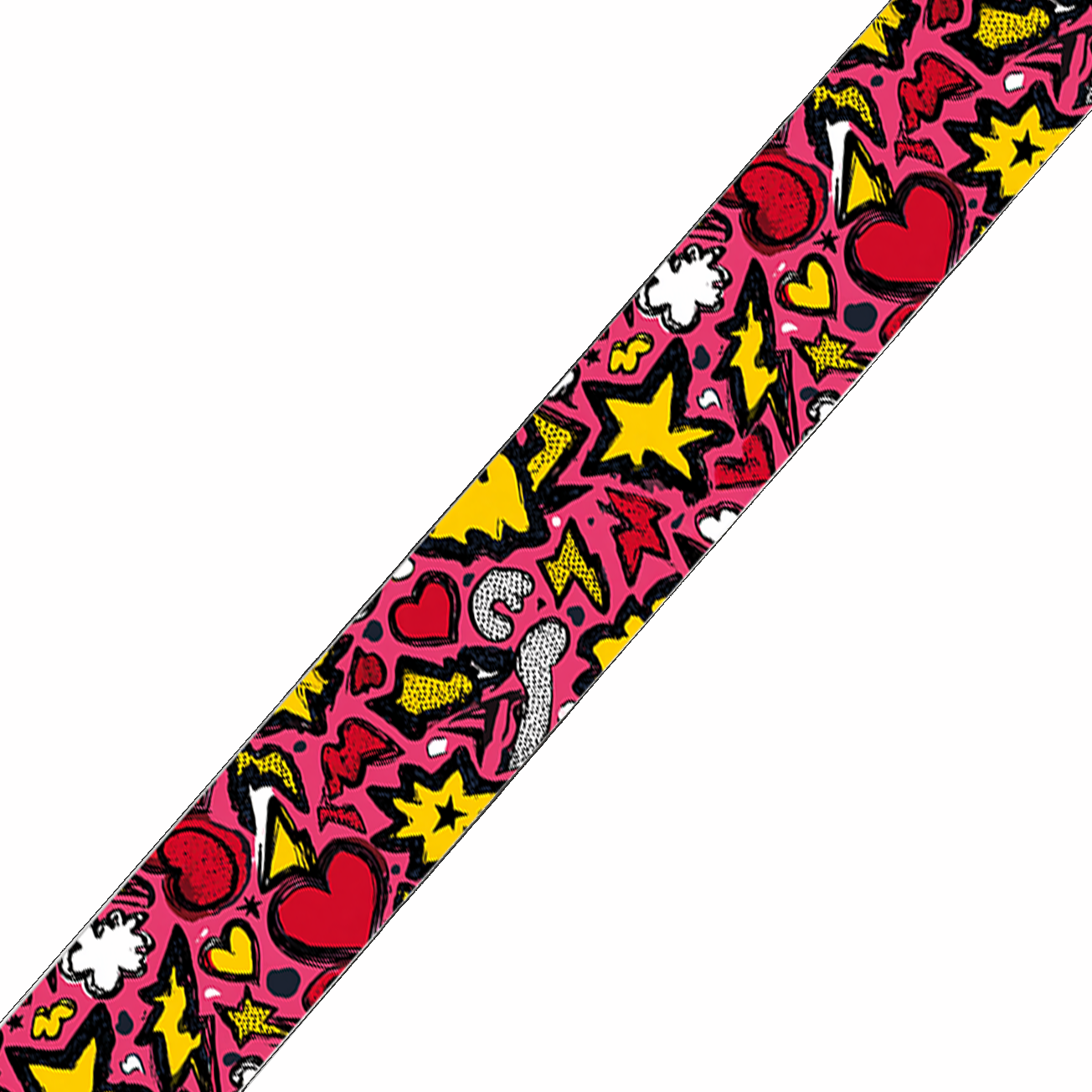 Collier large pour chien en BioThane® imprimé – Collection pop art– 25mm