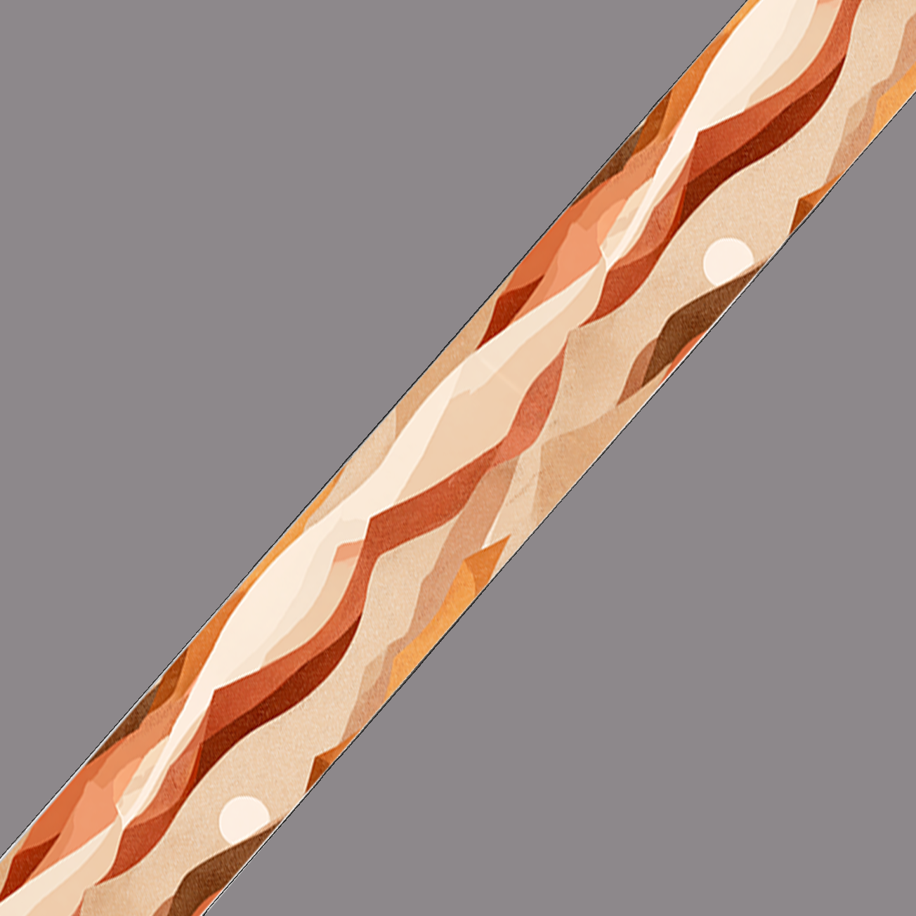 BioThane imprimé – Paysage désert sable & terracotta