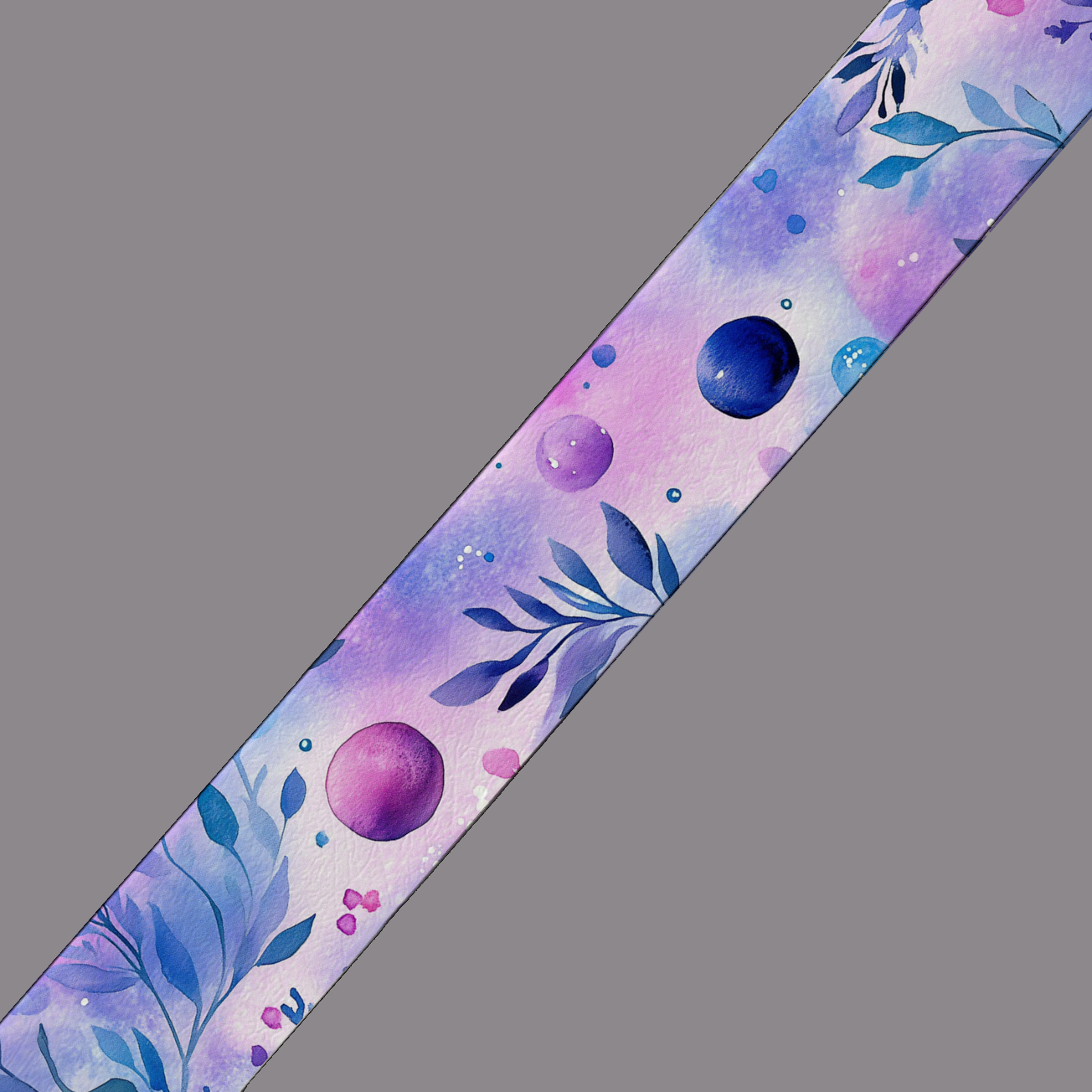 BioThane imprimé - Feuillage cosmique aquarelle