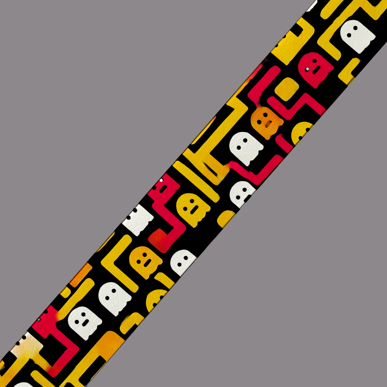 BioThane® imprimé – Motif "Petits Fantômes Pixel"