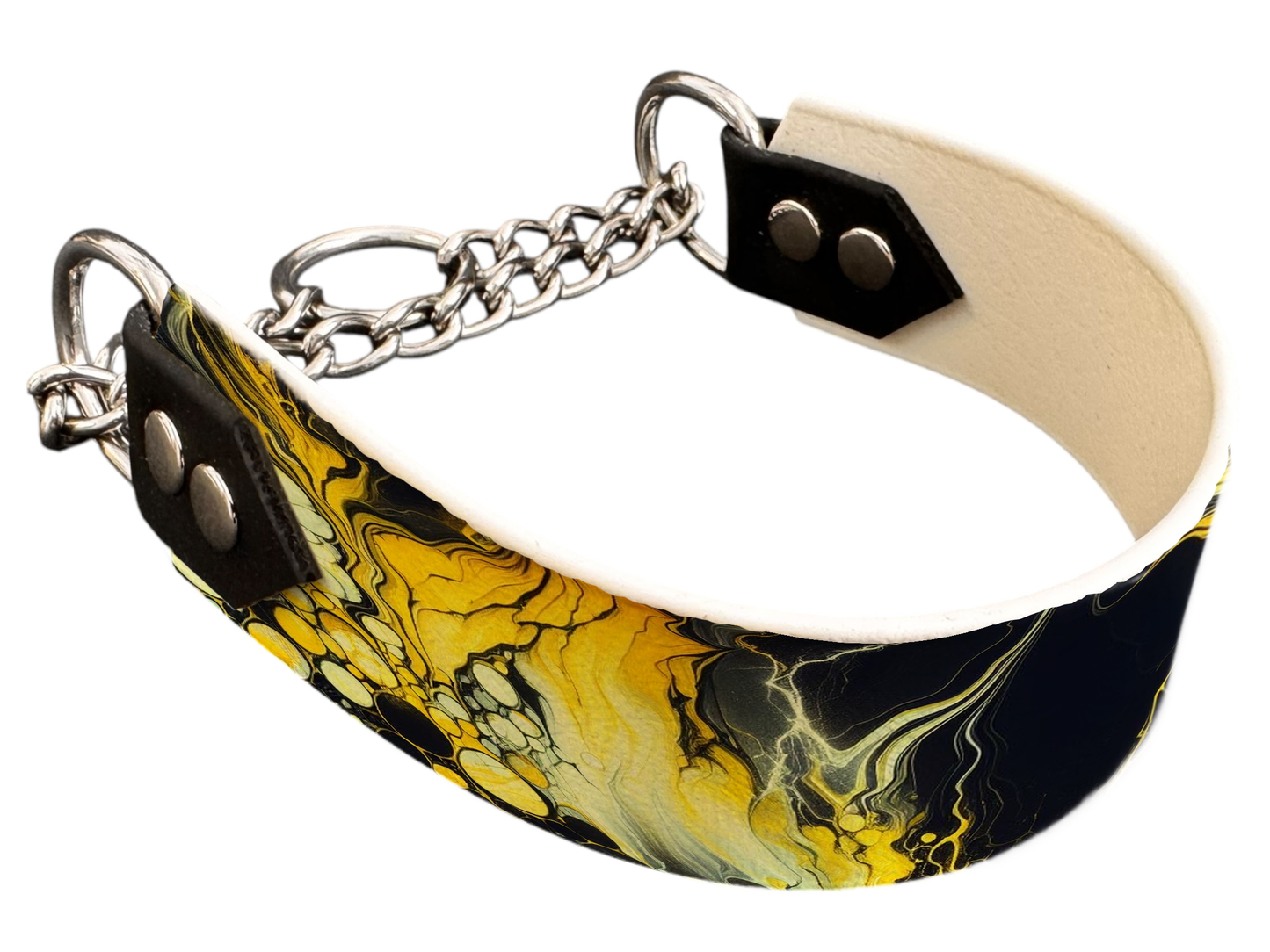 Martingale pour chien en BioThane® imprimé – Collection abstrait – 38mm