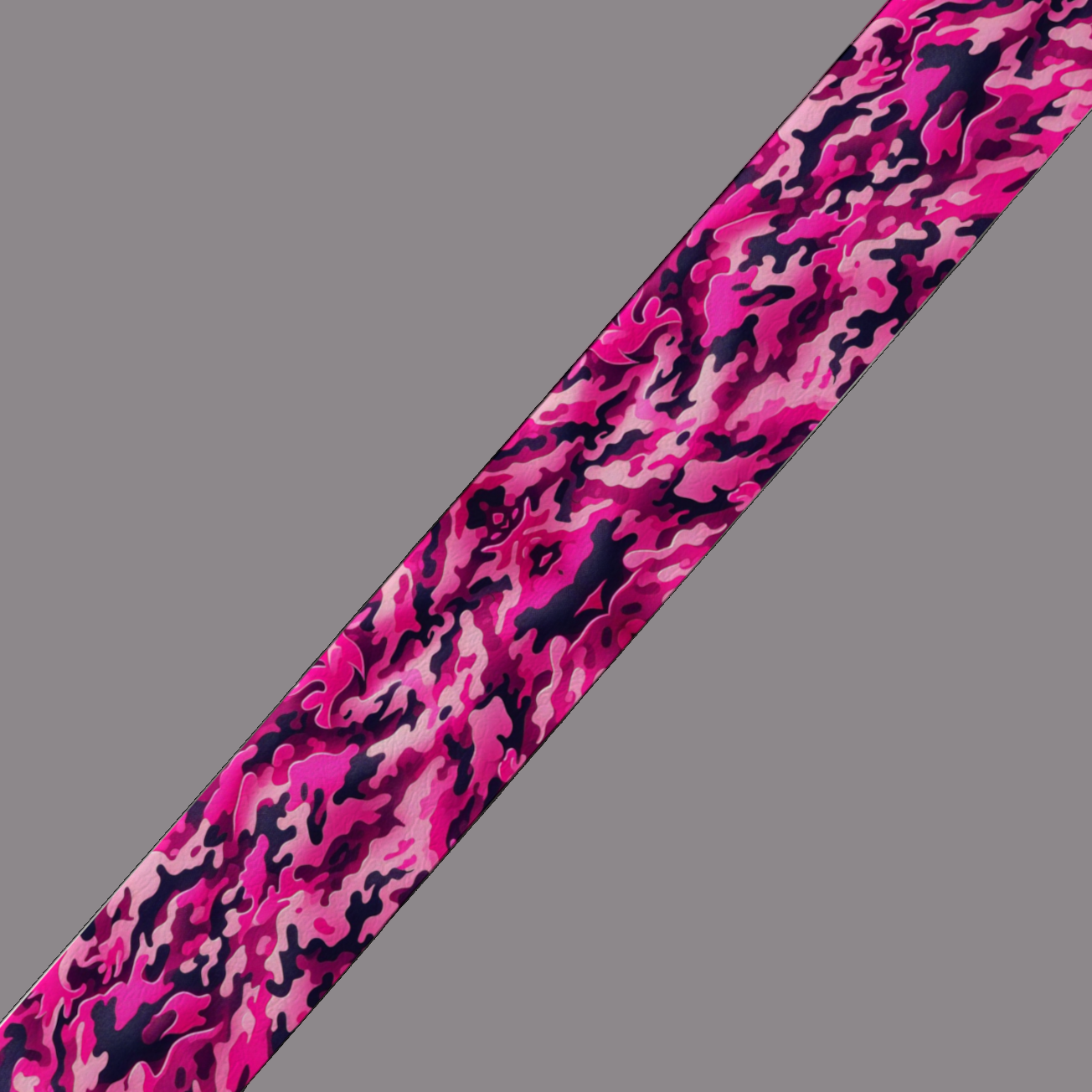 Sangle BioThane imprimée – Motif camouflage rose
