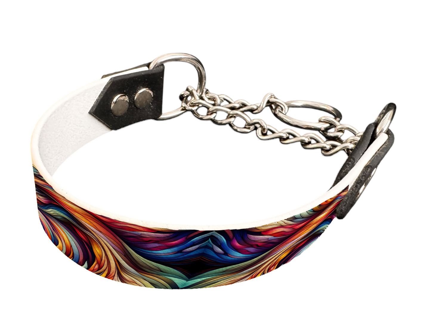 Martingale pour chien en BioThane® imprimé – Collection abstrait – 25mm