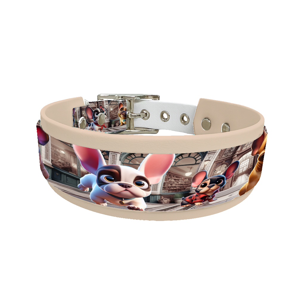 Collier double large pour chien en BioThane® imprimé – Collection chiens– 38/25 mm