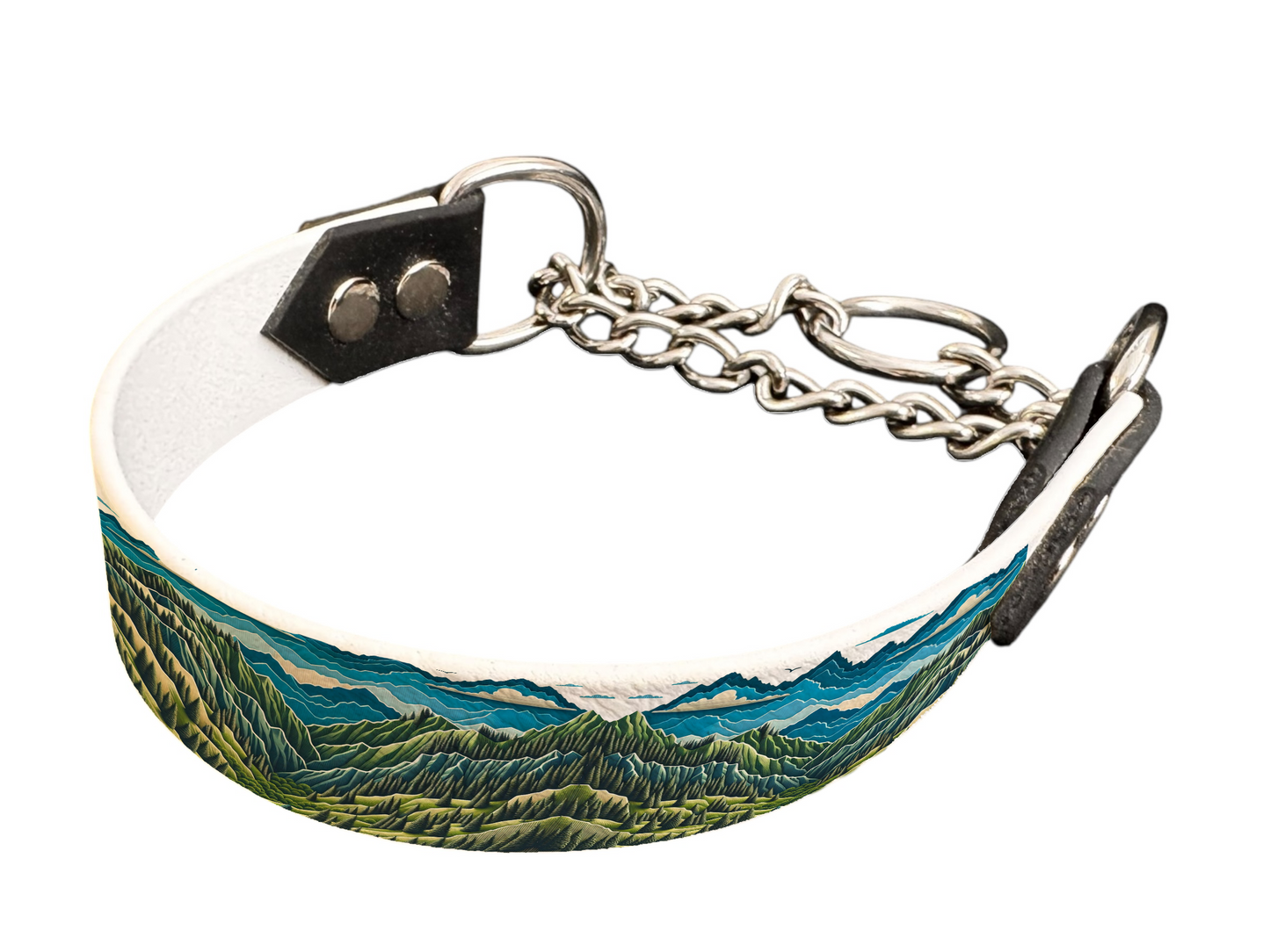 Martingale pour chien en BioThane® imprimé – Collection paysage– 25mm