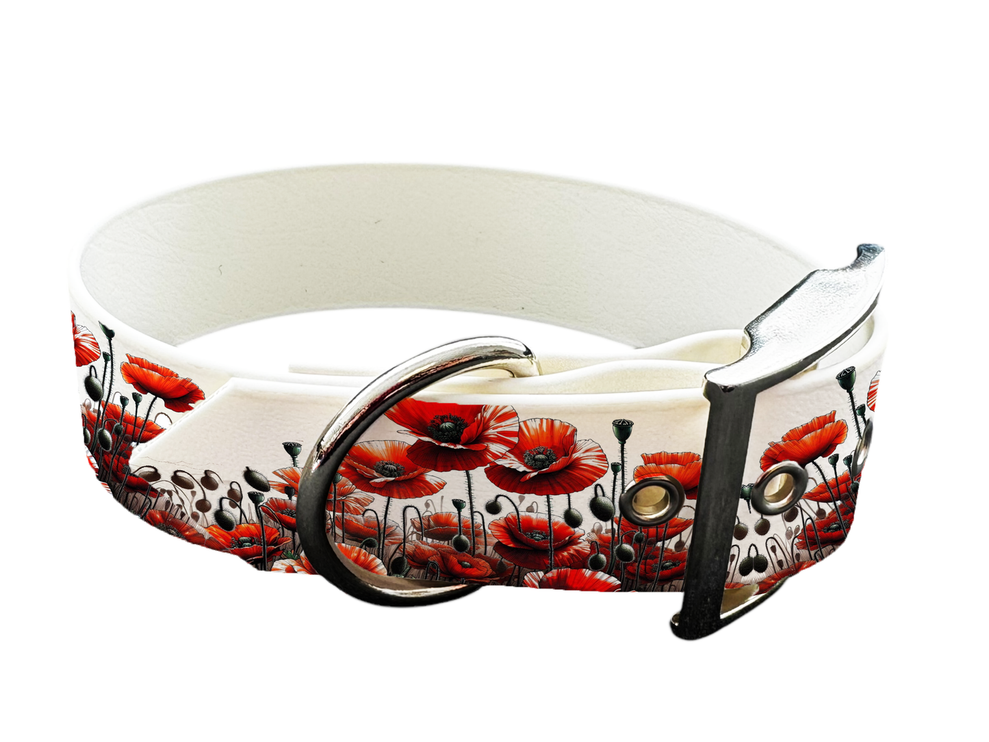 Collier large pour chien en BioThane® imprimé – Collection plantes et fleurs – 19mm
