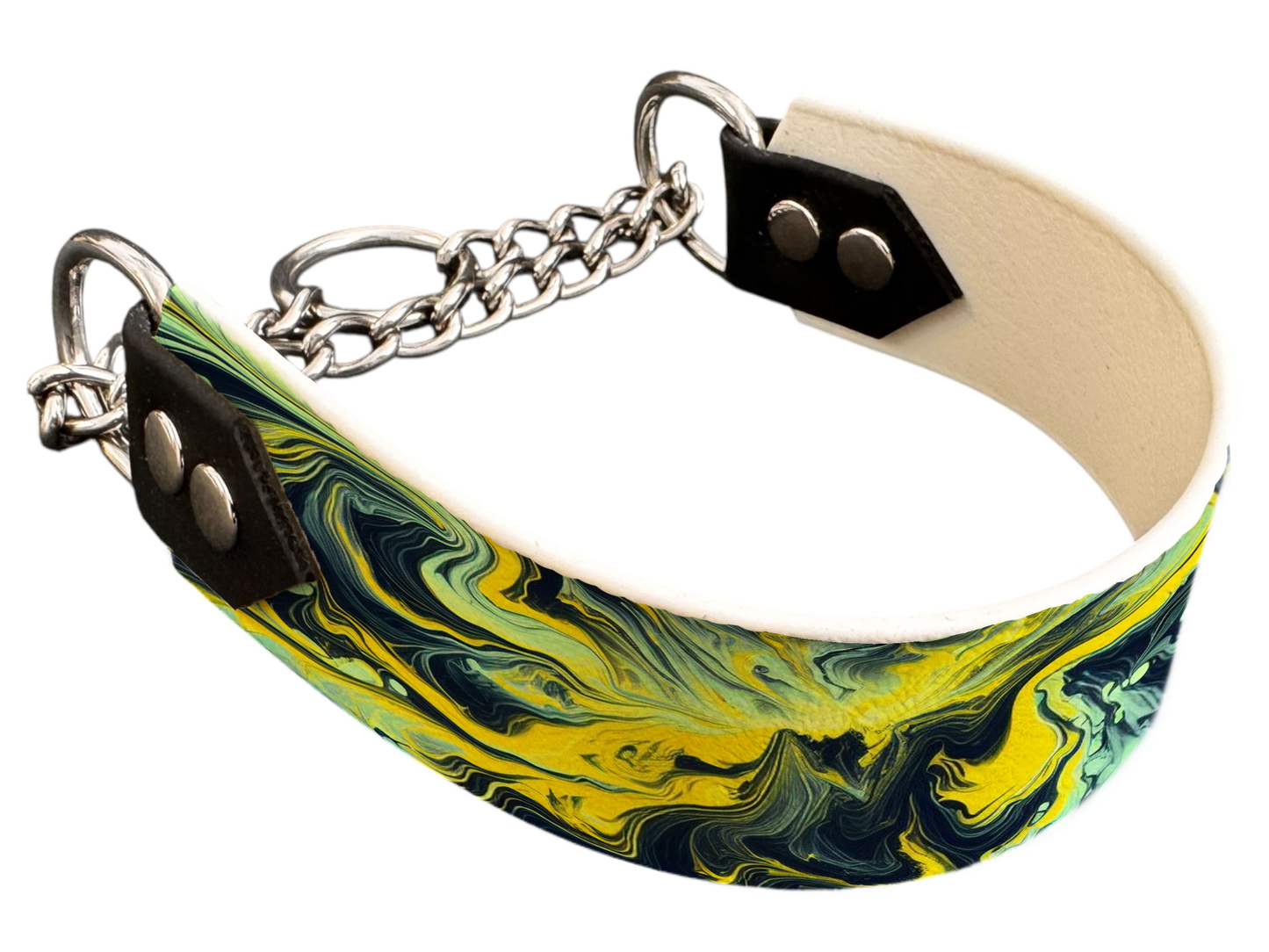 Martingale pour chien en BioThane® imprimé – Collection abstrait – 38mm