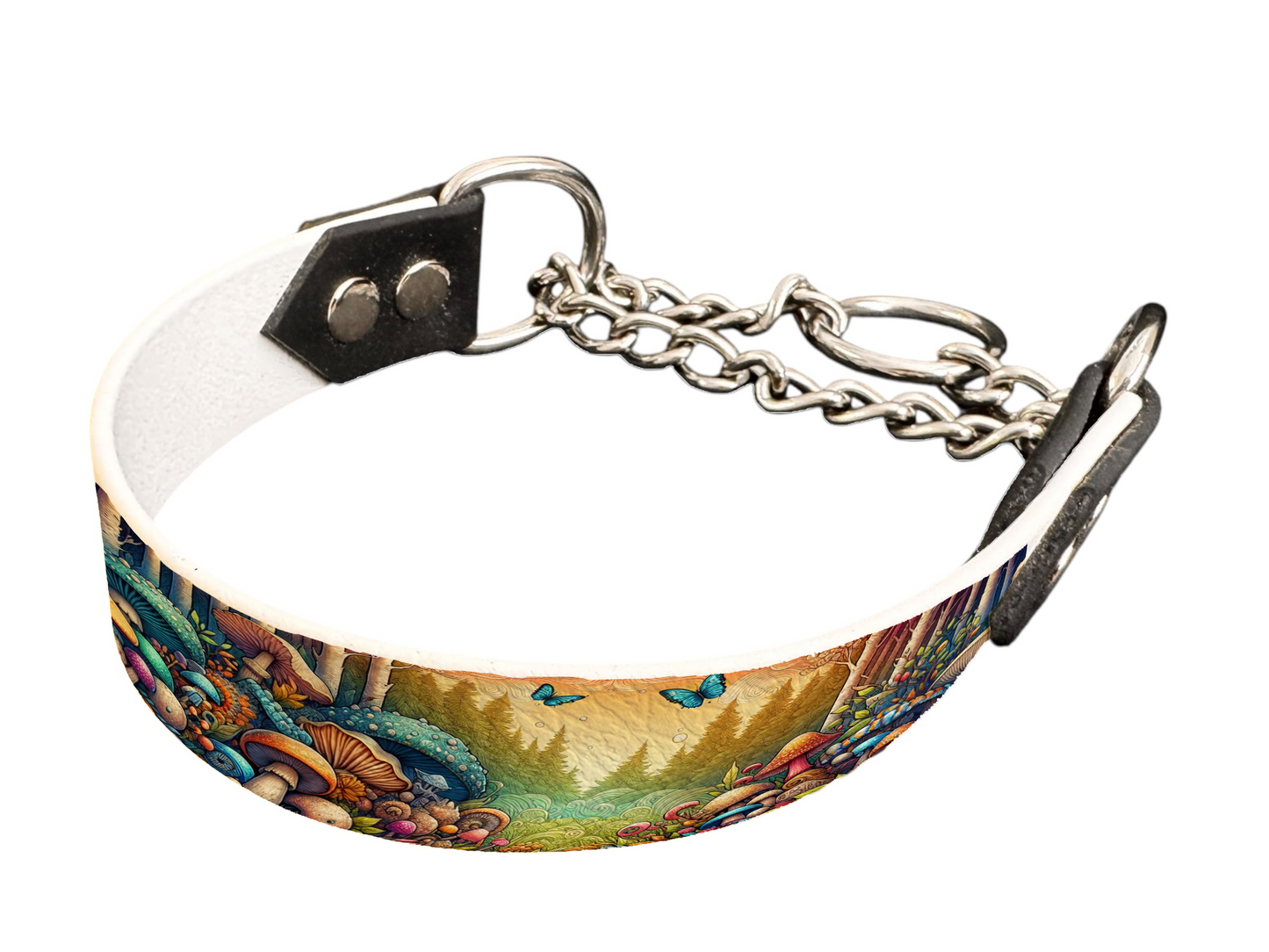 Martingale pour chien en BioThane® imprimé – Collection forêt enchantée – 25mm