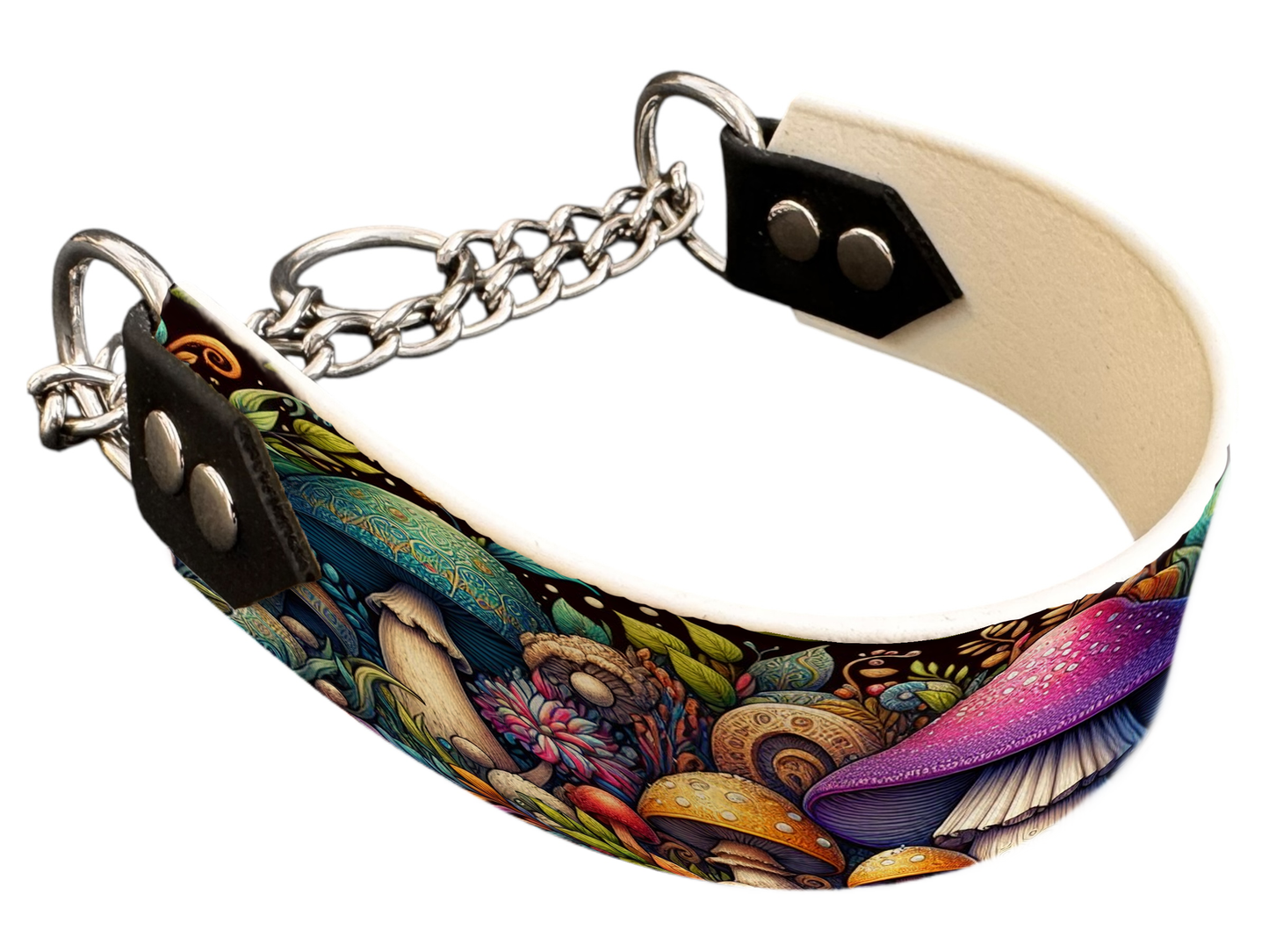 Martingale pour chien en BioThane® imprimé – Collection forêt enchantée – 38mm