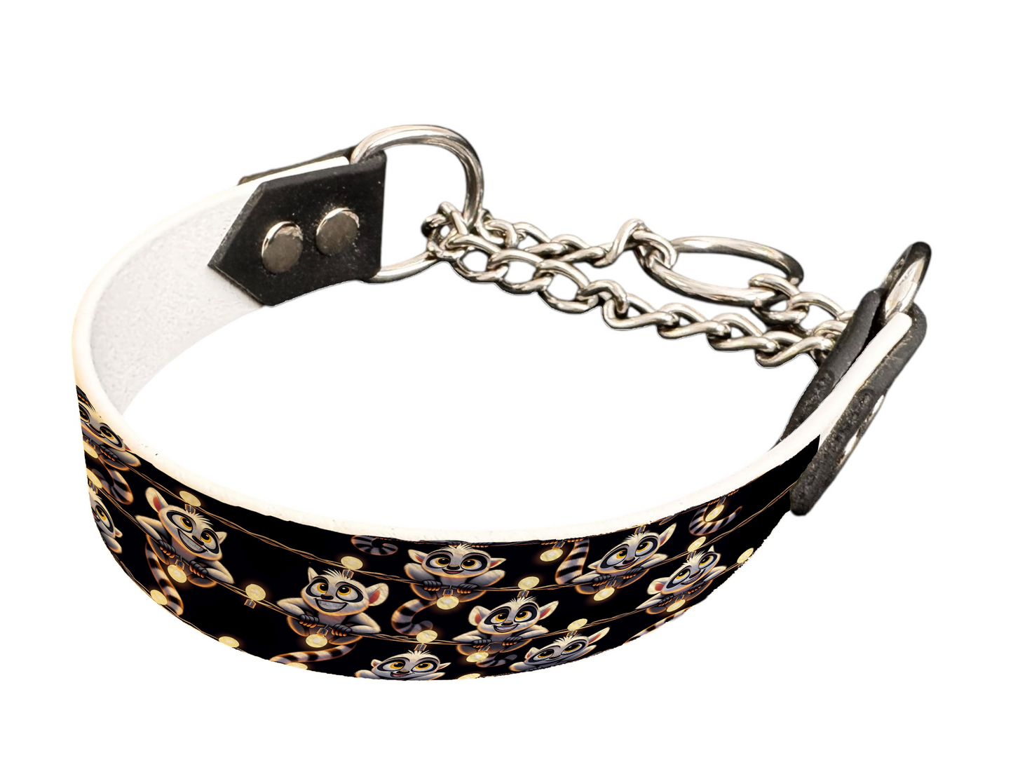Martingale pour chien en BioThane® imprimé – Collection animaux pop/kawaii – 25mm