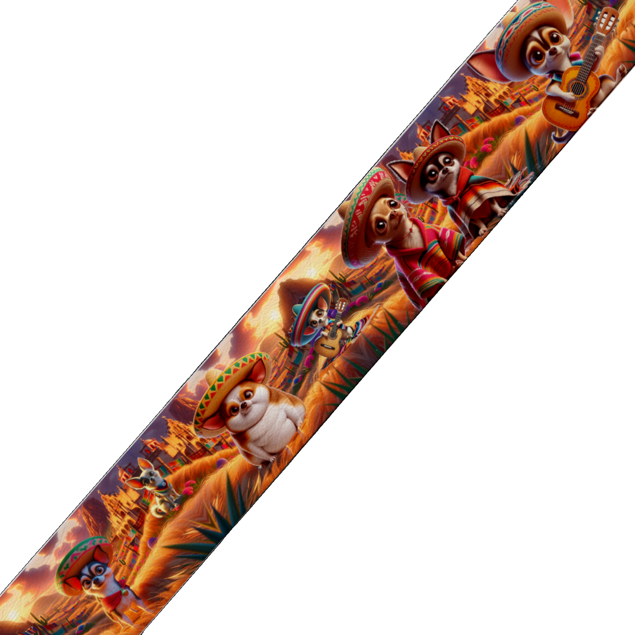 Collier large pour chien en BioThane® imprimé – Collection chiens– 19mm