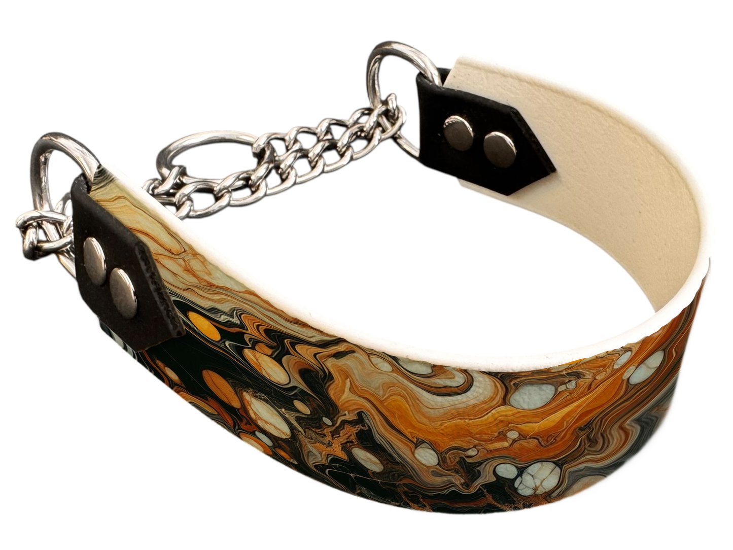 Martingale pour chien en BioThane® imprimé – Collection abstrait – 38mm