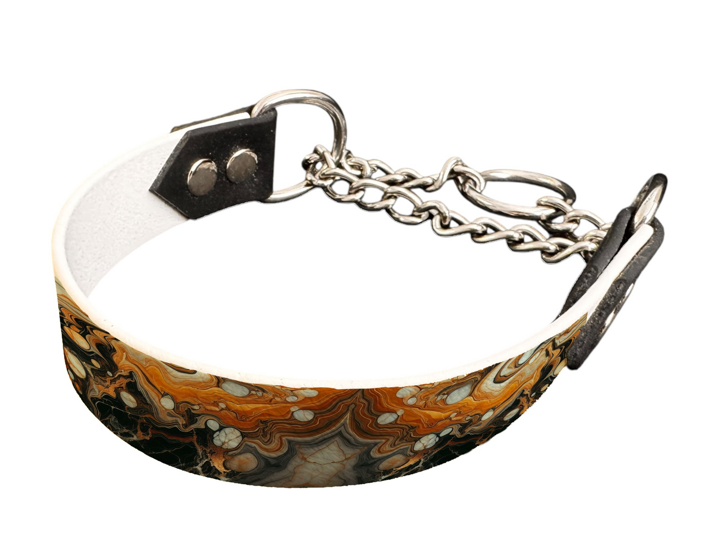 Martingale pour chien en BioThane® imprimé – Collection abstrait – 25mm