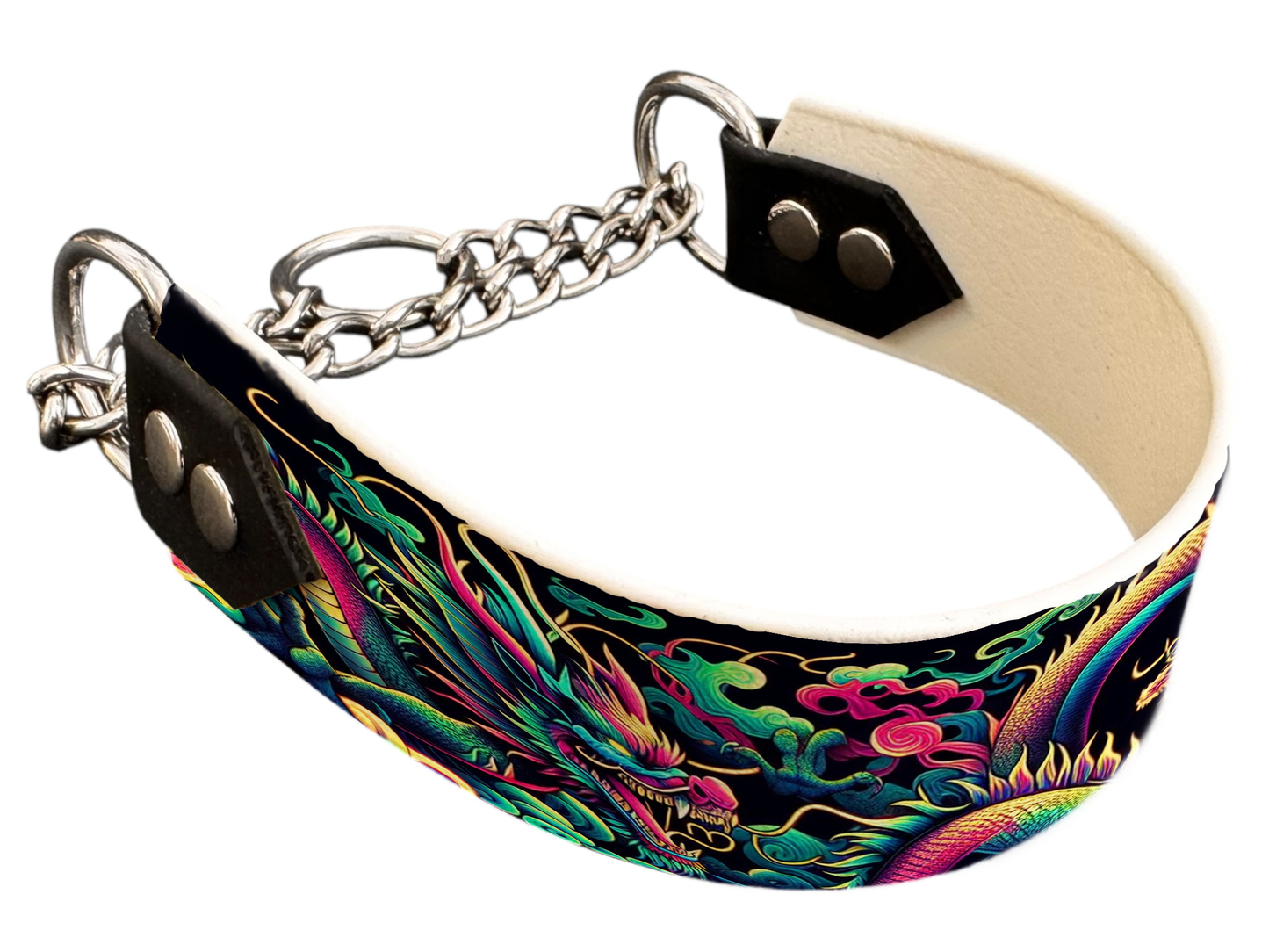 Martingale pour chien en BioThane® imprimé – Collection Tribal – 38m