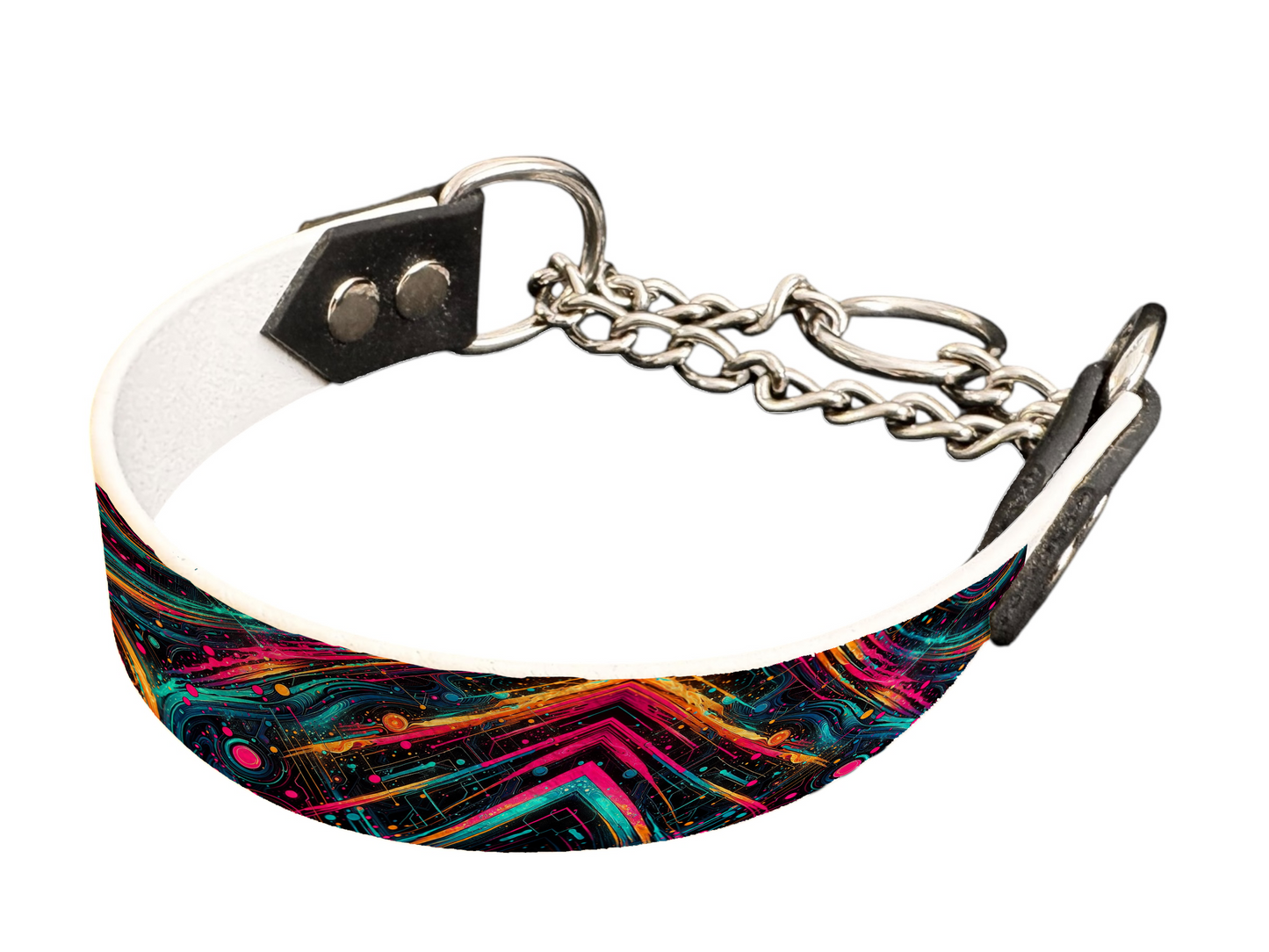 Martingale pour chien en BioThane® imprimé – Collection abstrait – 25mm
