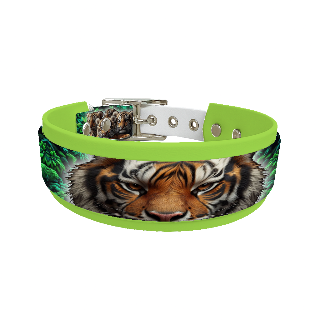 Collier double large pour chien en BioThane® imprimé – Collection animaux sauvages– 38/25 mm