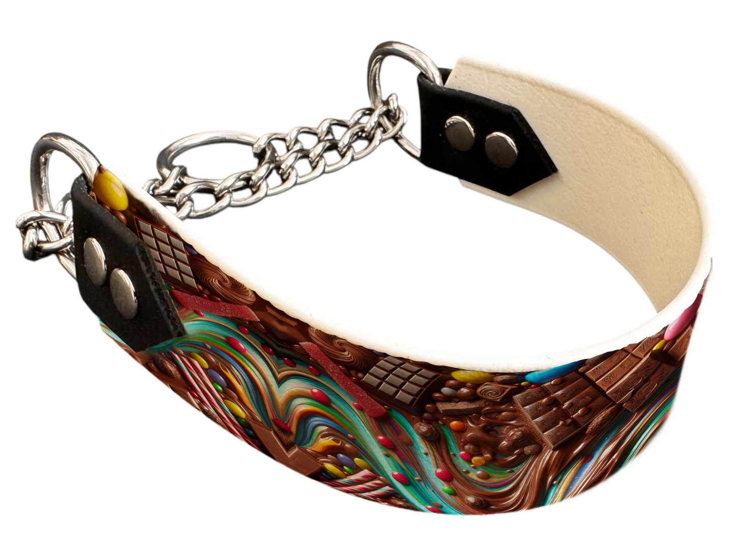 Martingale pour chien en BioThane® imprimé – Collection gourmandise – 38mm
